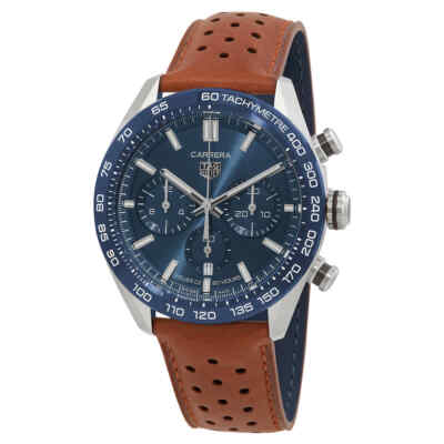 Pre-owned Tag Heuer Carrera Chronograph Automatic Blue Dial Men's Watch Cbn2a1a.fc6537