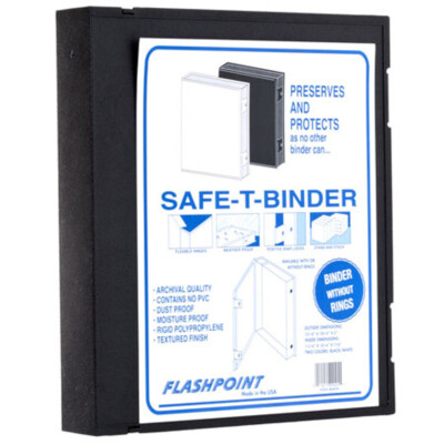 Adorama Plastic Storage Binder Box without Rings, 9x11, Color: Black #VUE-225