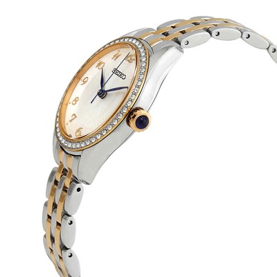Pre-owned Seiko Crystals Quartz White Dial Ladies Watch Sur392