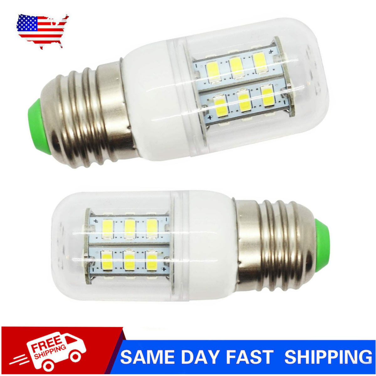 2pcs LED Refrigerator Light Corn Bulb 5304511738 Fit For Frigidaire Kenmore 3.5W
