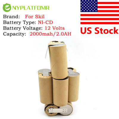 Soldering required 2000mah for Skil 12V Ni-CD Battery pack Super Power Pak