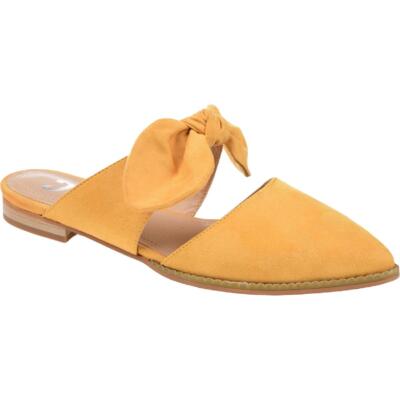 Journee Collection Womens Telulah Yellow Slide Sandals 9 Medium (B,M) BHFO 3661