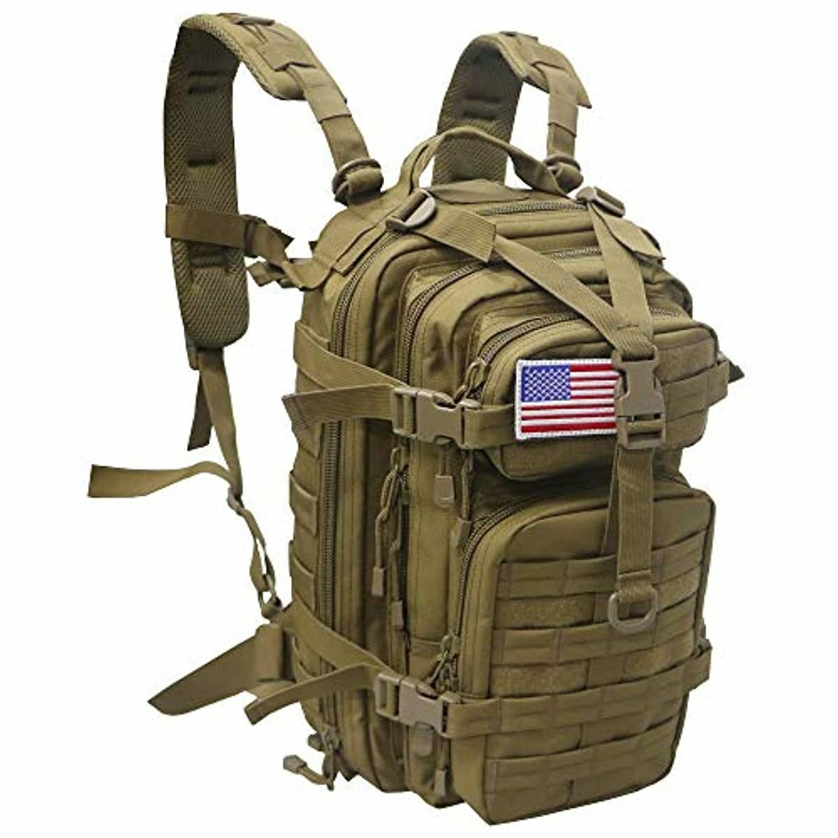 Small 30L Rucksack Military Tactical Backpack Flag Patch Outdoors Bug