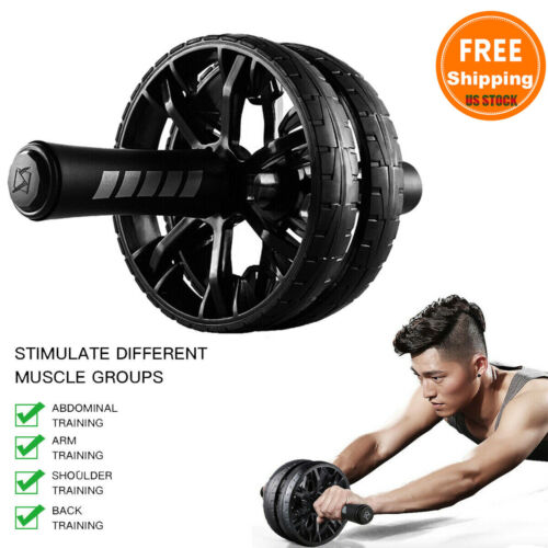 Ab Roller Exercise Dual Wheel Home Gym Workout Equipment Abd