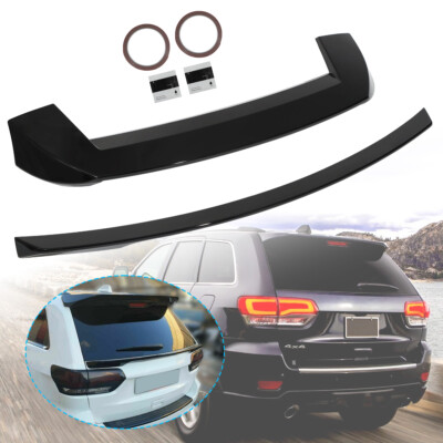For Jeep Grand Cherokee 2013-2021 R Style Rear Roof Spoiler + Tailgate Mid Wing