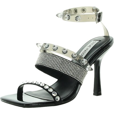 

Женские туфли Steve Madden с черным ремешком на щиколотке с молнией, вечерние 6, средние (B,M) BHFO 5619, Black multi, Lightning