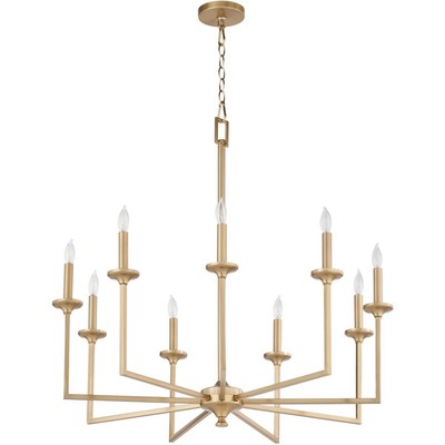 Quorum International 6005-9-80 Eldorado Chandelier Aged Brass