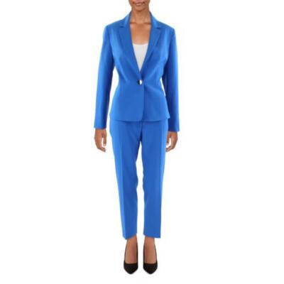 Le Suit Женское платье из синего крепа на плоской подошве спереди, брюки-пеньюары 12Р BHFO 9988