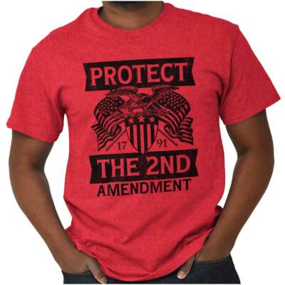 Protect 2nd Amendment 1791 Patriotic Pro Gun Womens or Mens Crewneck T Shirt Tee