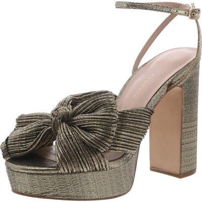 Женские золотые босоножки Loeffler Randall на плоской подошве 6,5 см (B,M) BHFO 9489