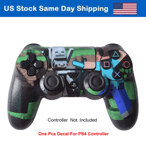 Minecraft Vinyl Skin Decal Sticker for Sony PS4 Playstation 4 Controller Gamepad