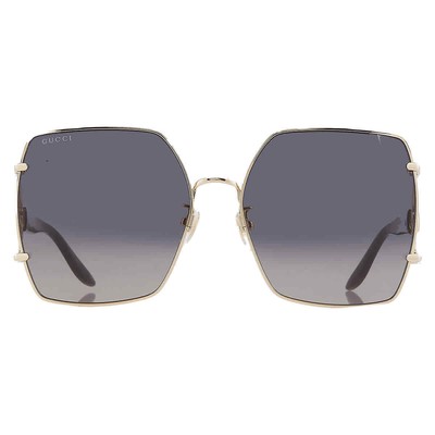 Pre-owned Gucci Grey Gradient Butterfly Ladies Sunglasses Gg1564sa 001 61 Gg1564sa 001 61 In Gray