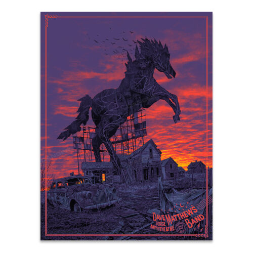 Dave Matthews Band Poster The Gorge Horse (9/3/22) N2 2022 Danger Sold Out