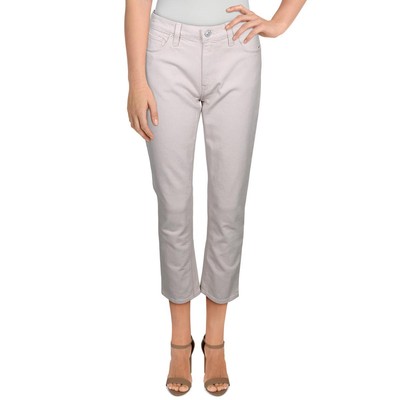 Прямые укороченные джинсы Hudson Womens Barbara из денима цвета слоновой кости с высокой талией 27 BHFO 5546
