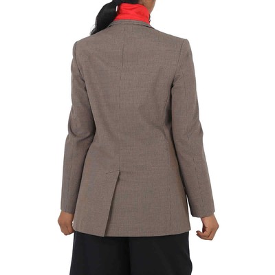 Pre-owned Burberry Wool Cotton Track Top Detail Tailored Jacket In Beige