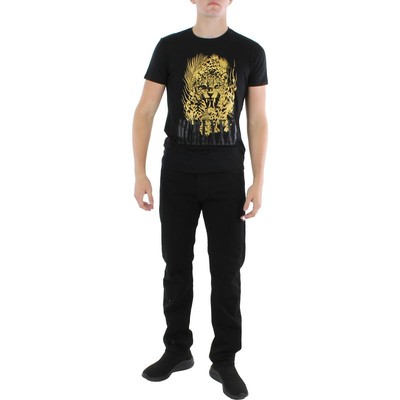 

Мужская черная футболка Guess Jaguar из органического хлопка с металлизированным рисунком  BHFO 6734, Jet black, Jaguar