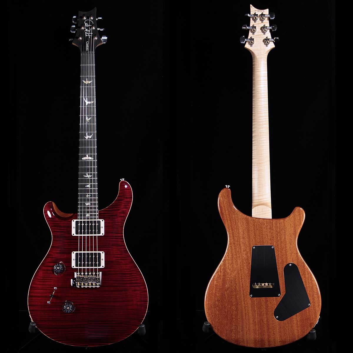 Lefty PRS Custom 24 2017 red tiger maple neck ebony board 10 top  Lefthanded LH
