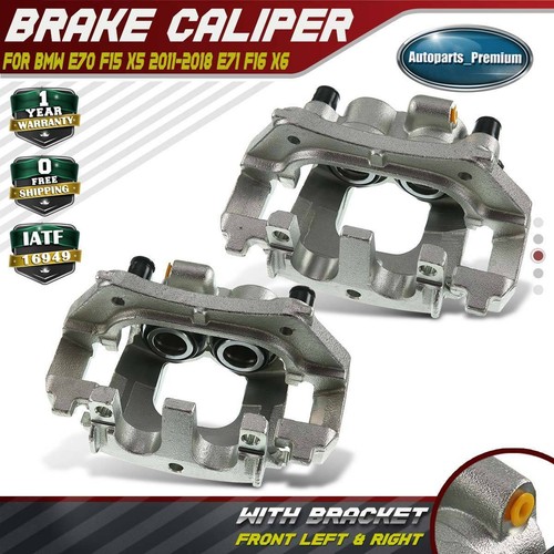 2x Disc Brake Calipers w/ Bracket for BMW X5 20112018 X6 4.4L Front