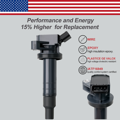 4X Ignition Coil & 4X Iridium Spark Plug For Toyota Corolla Pontiac L4 1.8 UF247