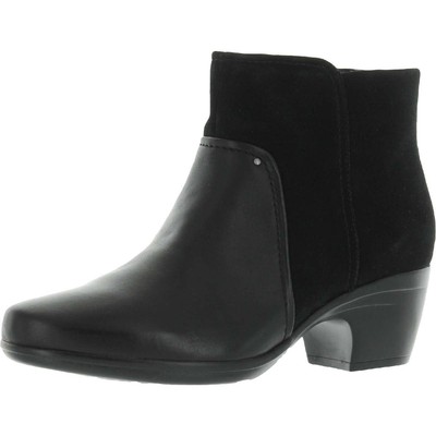 

Женские замшевые ботильоны Clarks Emily Lowboot с миндалевидным носком BHFO 8845, Black combi, Emily Lowboot