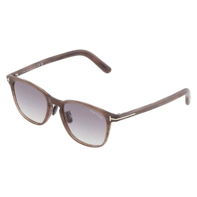 Pre-owned Tom Ford Smoke Gradient Square Men's Sunglasses Ft1048-d 20b 52 Ft1048-d 20b 52 In Gray