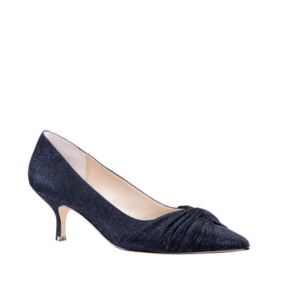 

Женские туфли-лодочки Nina Tamlyn с острым носком на собранных каблуках BHFO 7762, Navy luna shine, Tamlyn