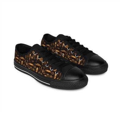 Steampunk Mechanical  Gizmos Mens Low Top Shoes - Ships Free