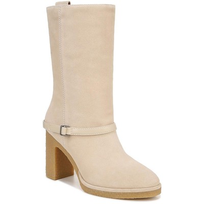 Franco Sarto Womens Paxton Ivory Mid-Calf Boots Shoes 8 Medium (B,M) BHFO 3314
