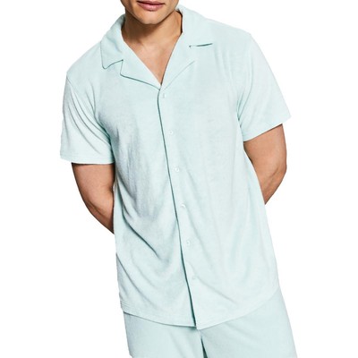 

И теперь эта мужская зеленая рубашка из эластичной махровой ткани на пуговицах  BHFO 4261, Surf spray, MMT040011