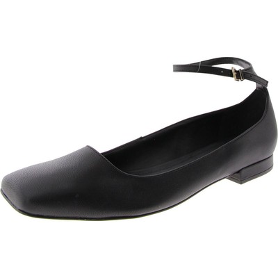 Arezzo Womens Aubrey Black Leather Slingbacks Shoes 9.5 Medium (B,M) BHFO 7306