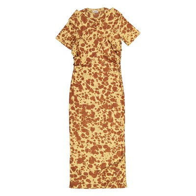 Pre-owned Nanushka Tie Dye Jannet Twist-front Dress In Check Description