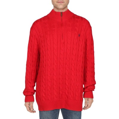 Polo Ralph Lauren Мужской красный хлопковый пуловер-свитер большого размера 2XB BHFO 0928