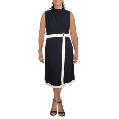 Женское темно-синее рабочее платье без рукавов Lauren Ralph Lauren 2 BHFO 4646