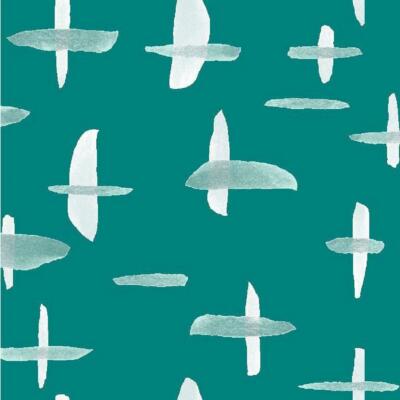 Soft Shell 3-LAYER Waterproof Fabric Material CRISS CROSS - TEAL