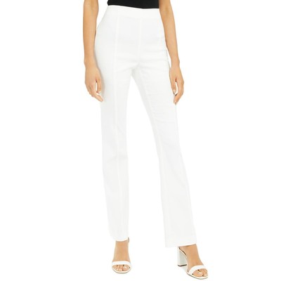 Alfani Женские белые брюки с высокой посадкой и искусственными карманами под платье Брюки 18 BHFO 4334