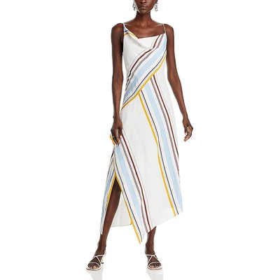 A.L.C. Womens Asymmetric Adjustable Spaghetti Straps Casual Midi Dress BHFO 6103
