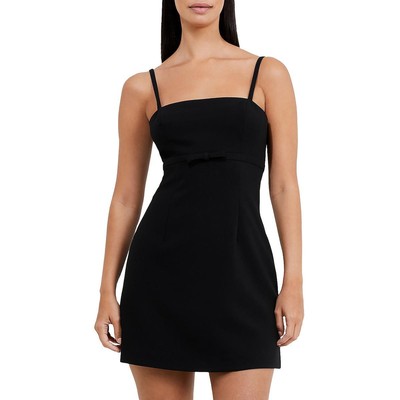 Короткое вечернее мини-платье French Connection Womens Ruth с черным бантом 10 BHFO 8667