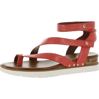 

Женские розовые сандалии на танкетке Franco Sarto Daven 9 Medium (B,M) BHFO 5628, Coral croc sy