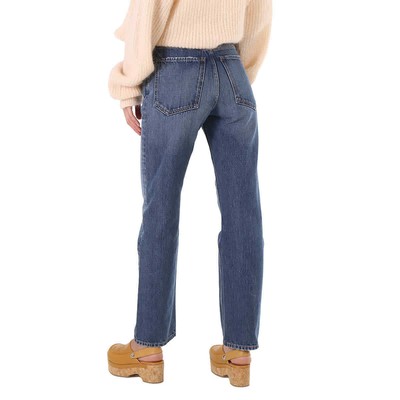 Pre-owned Chloé Chloe Ladies Slim Washed Denim Jeans, Waist Size 25" In Blue