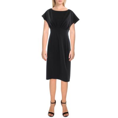 

Женское черное плиссированное платье-футляр Calvin Klein до колена  BHFO 8513, Черный