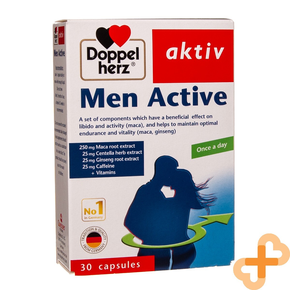 Doppelherz Aktiv Hommes Actif Maca Extrait Vitamine E Sélénium Zinc 30