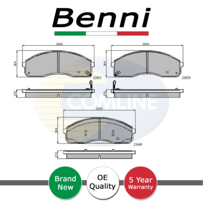 Brake Pads Set Front Benni Fits Kia Sedona 1999-2007 Pregio 1999-