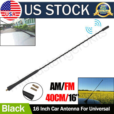 16inch Antenna Aerial AM FM Radio Replacement Car Auto Roof Mast Whip Universal