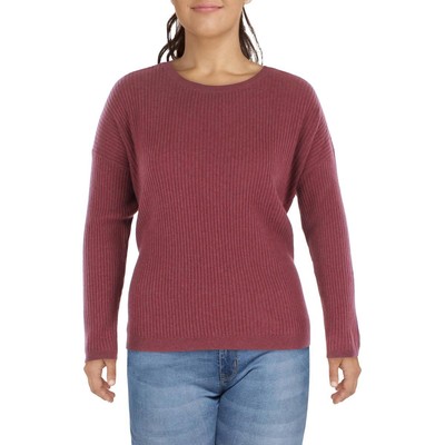 

Женский красный кашемировый пуловер с ребристой отделкой свитер Eileen Fisher Plus  BHFO 5882, Monetary