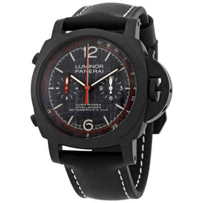 Мужской хронограф Panerai Luminor 1950 с обратным ходом Luna Rossa с автоматическим серым циферблатом