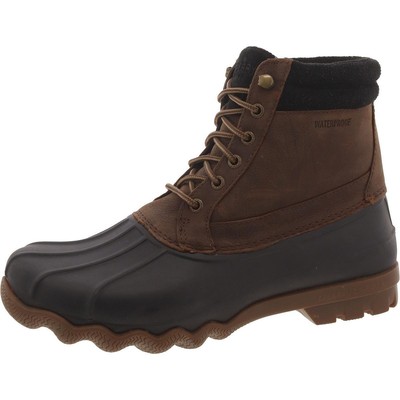 Мужские зимние ботинки Sperry из коричневой кожи Duck Winter & Snow Boots Shoes 8 Medium (D) BHFO 1923