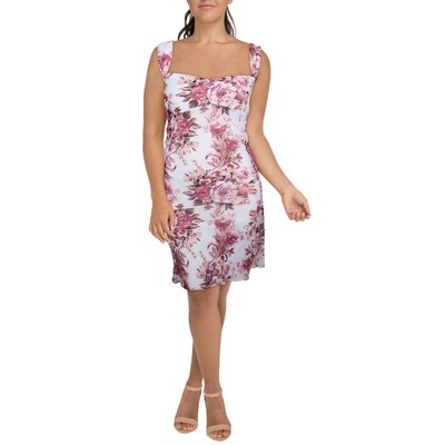 

Женское белое шифоновое платье миди с цветочным принтом Connected Apparel, 24 Вт, BHFO 6046, White/rosewood