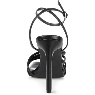 Journee Collection Womens Black Slingback Sandals 10 Medium (B,M) BHFO 3567