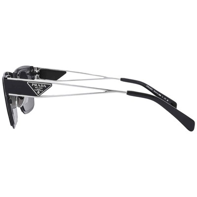 Pre-owned Prada Dark Grey Rectangular Men's Sunglasses Pr 71zs 1bo5s0 56 Pr 71zs 1bo5s0 56 In Gray