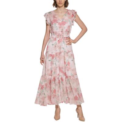 

Женское розовое длинное вечернее платье-макси Calvin Klein  BHFO 9961, Blossom